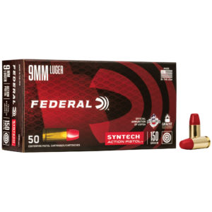 Federal Syntech Action Pistol, 9MM, 150 Grain, Total Synthetic Jacket - 50 Round Box
