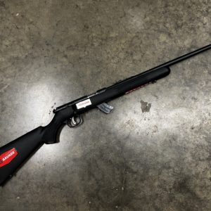 Savage MKII-F Bolt Action Rifle, 22LR, 20.75" THREADED Barrel w/ protector, Matte Black Finish, Synthetic Stock, Adjustable Sights, AccuTrigger - 10 Rounds